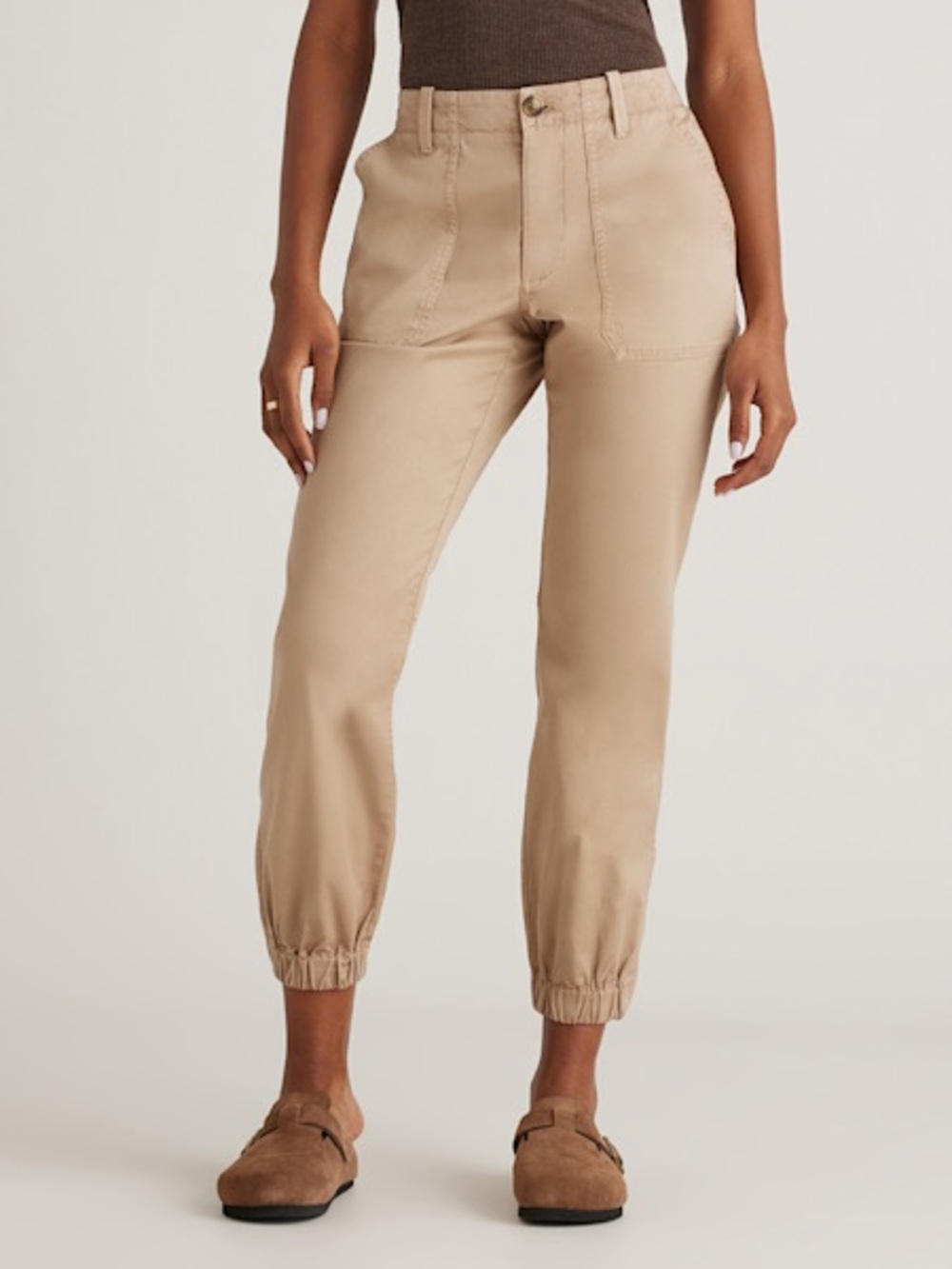 Organic Stretch Cotton Twill Utility Jogger